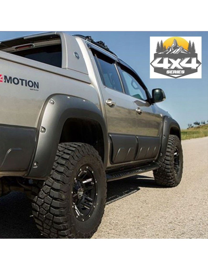 Listwy ochronne drzwi i paki Volkswagen Amarok 2010-2021 — ABS, czarny mat
