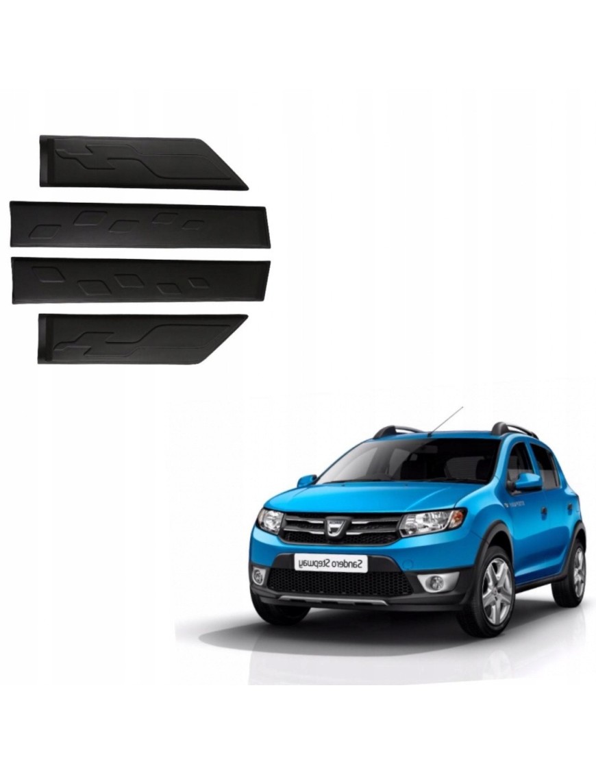 Listwy ochronne drzwi Dacia Sandero Stepway II 2012-2020, komplet 4 szt.