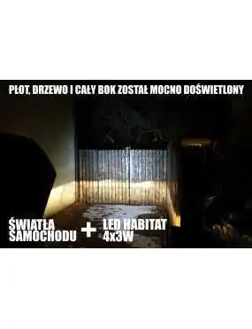 Lampa LED 4x3W Habitat Homologacja FLOOD z uchwytami montażowymi do zabudowy w zderzak