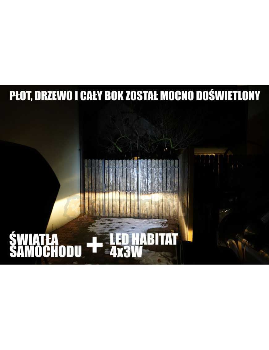 Lampa LED 4x3W Habitat Homologacja FLOOD z uchwytami montażowymi do zabudowy w zderzak Lampa LED 4x3W Habitat Homologacja FLOOD z uchwytami montażowymi do zabudowy w zderzak