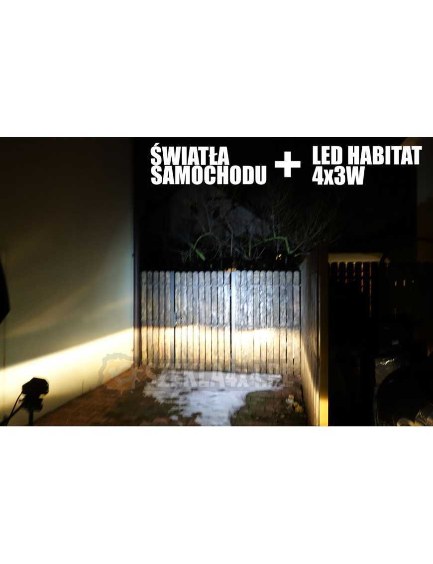 Lampa LED 4x3W Habitat Homologacja FLOOD z uchwytami montażowymi do zabudowy w zderzak Lampa LED 4x3W Habitat Homologacja FLOOD z uchwytami montażowymi do zabudowy w zderzak