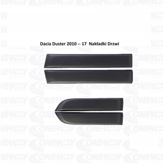Listwy ochronne drzwi Dacia Duster 2010-2017, komplet 4 szt.