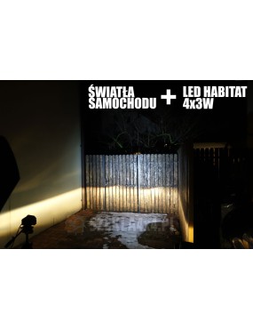 Lampa LED 4x3W Habitat Homologacja FLOOD z uchwytami montażowymi do zabudowy w zderzak