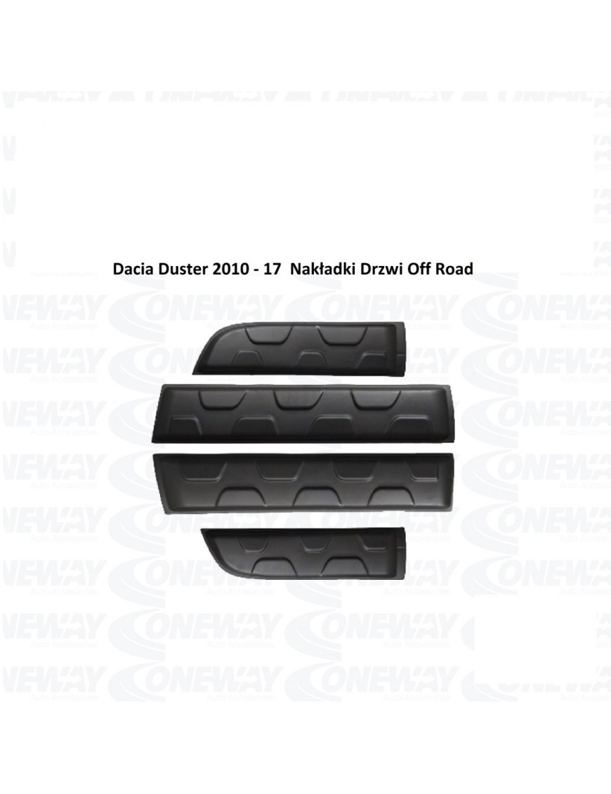 Listwy ochronne drzwi Off Road Dacia Duster 2010-2017, komplet 4 szt.