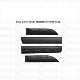 Listwy ochronne drzwi Off Road Dacia Duster 2018-2022, komplet 4 szt.