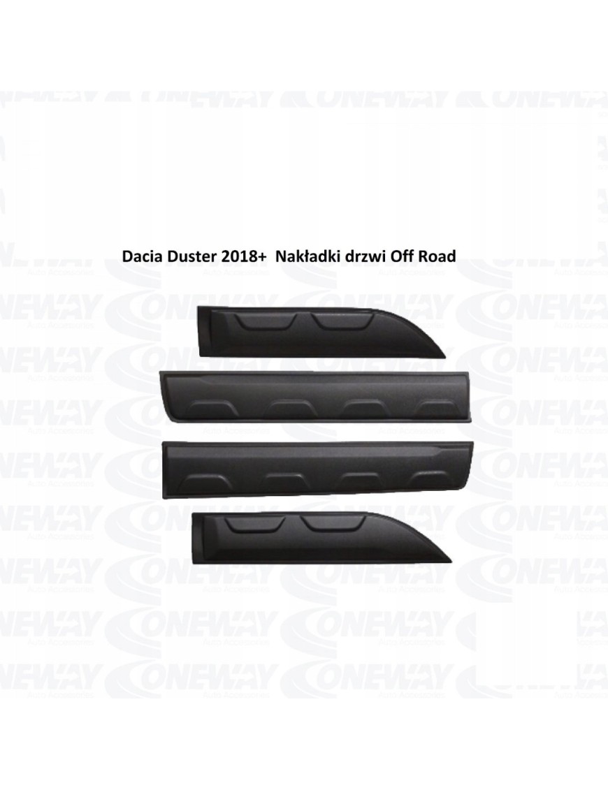 Listwy ochronne drzwi Off Road Dacia Duster 2018-2022, komplet 4 szt.