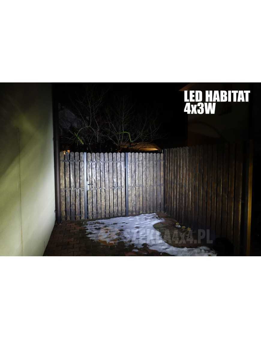 Lampa LED 4x3W Habitat Homologacja FLOOD z uchwytami montażowymi do zabudowy w zderzak Lampa LED 4x3W Habitat Homologacja FLOOD z uchwytami montażowymi do zabudowy w zderzak