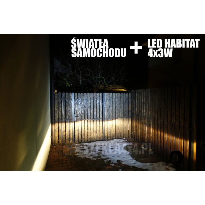 Światła samochodu z lampą LED Habitat – doświetlony róg podwórza