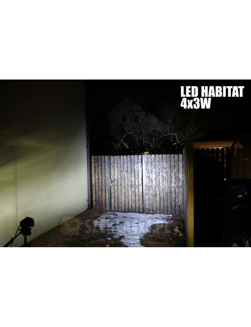 Lampa LED 4x3W Habitat Homologacja FLOOD z uchwytami montażowymi do zabudowy w zderzak Lampa LED 4x3W Habitat Homologacja FLOOD z uchwytami montażowymi do zabudowy w zderzak