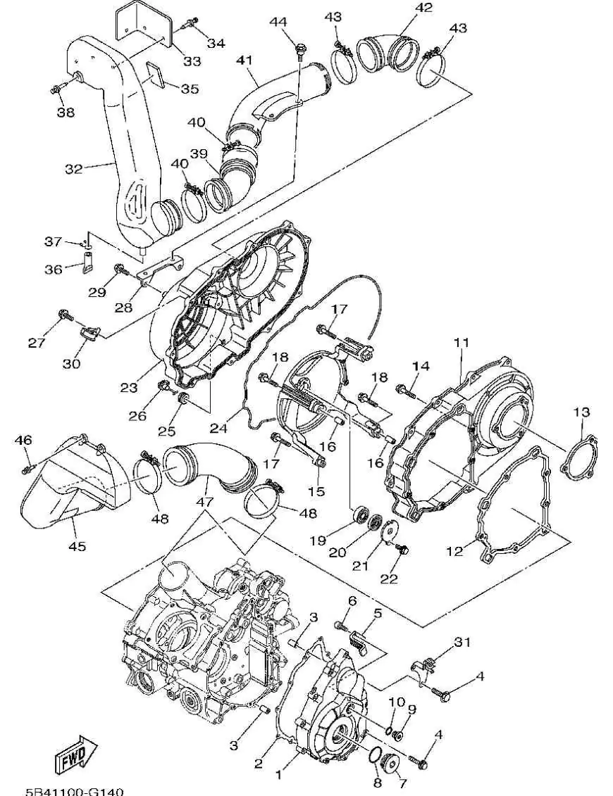 Yamaha 3B4-15451-00-00 uszczelka alternatora