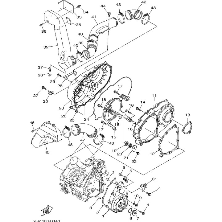 Yamaha 3B4-15451-00-00 uszczelka alternatora statora