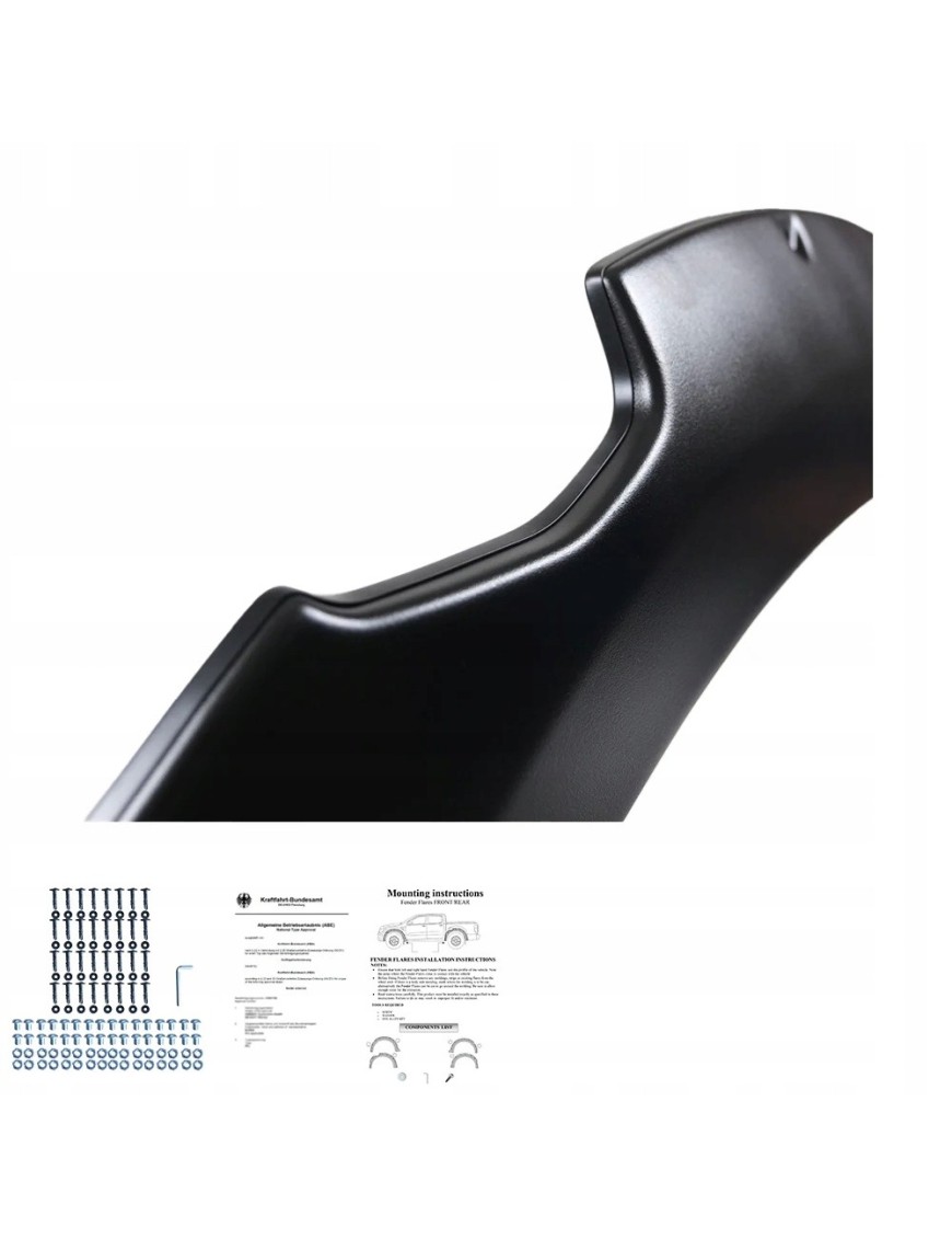 Poszerzenia błotników do Isuzu D-Max 2012-2019, komplet 4 szt.