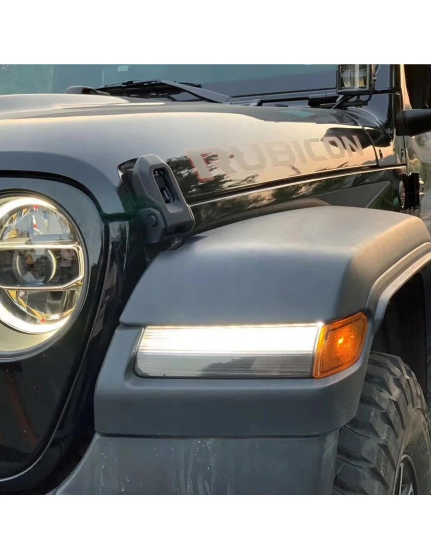 Lampy poszerzeń błotników TopFire Jeep Wrangler JL 2018-2025 i Gladiator JT 2020-2025 Rubicon / Sahara
