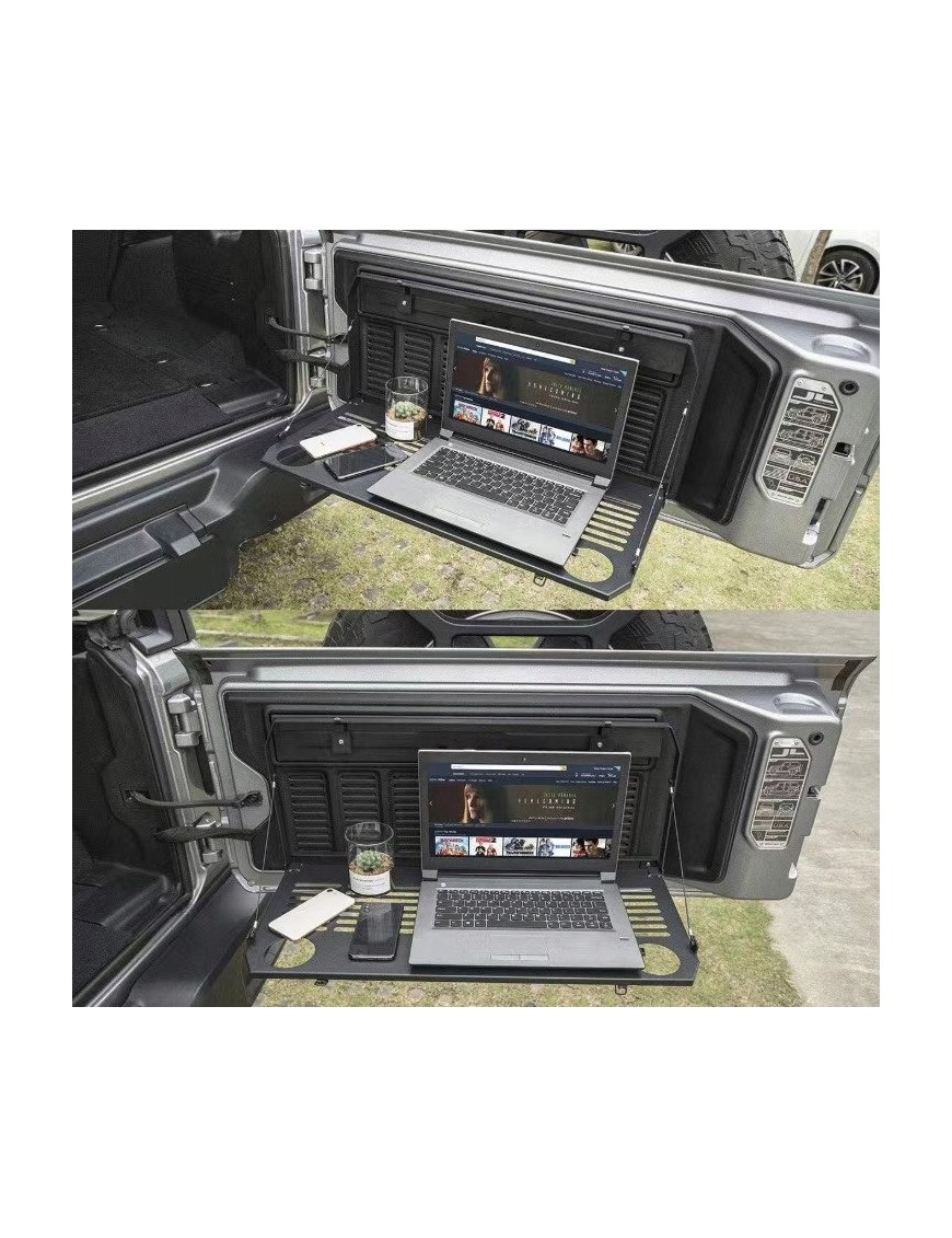 Stolik aluminiowy na klapę bagażnika TopFire Jeep Wrangler JL 2018+