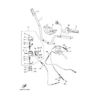 Yamaha 3B4-26311-20-00 linka gazu Grizzly