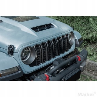Grill atrapa w stylu 2024 Jeep Wrangler JL / JLU 2018+ i Gladiator JT 2020+, bez kamery