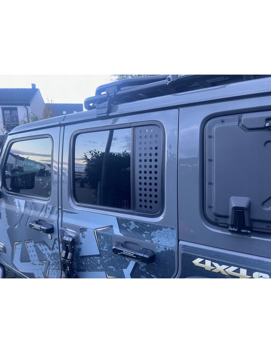 Osłony tylnej części szyb drzwi tylnych Jeep Wrangler JLU / Gladiator JT