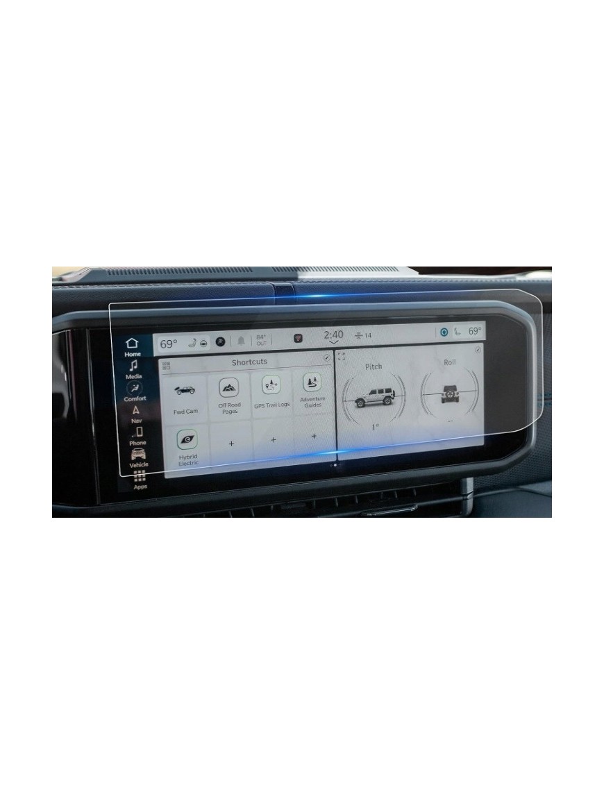Szkło ochronne ekranu multimediów Jeep Wrangler JL / Gladiator JT 2024+