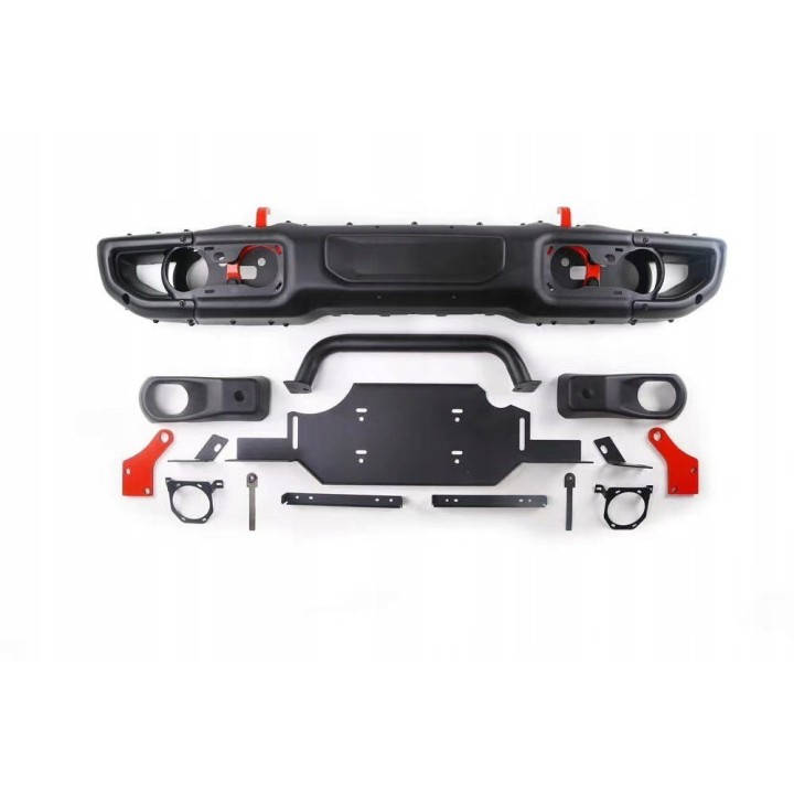 Zderzak przedni aluminiowy z bull-barem Jeep Wrangler JL / Gladiator JT — wersja z PDC