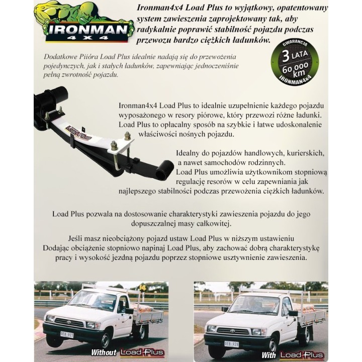 Zestaw PIÓR pomocniczych IRONMAN4X4 — Toyota Hilux 4X2, Toyota Hilux Revo, Toyota 4Runner (LP2) - ujęcie 4