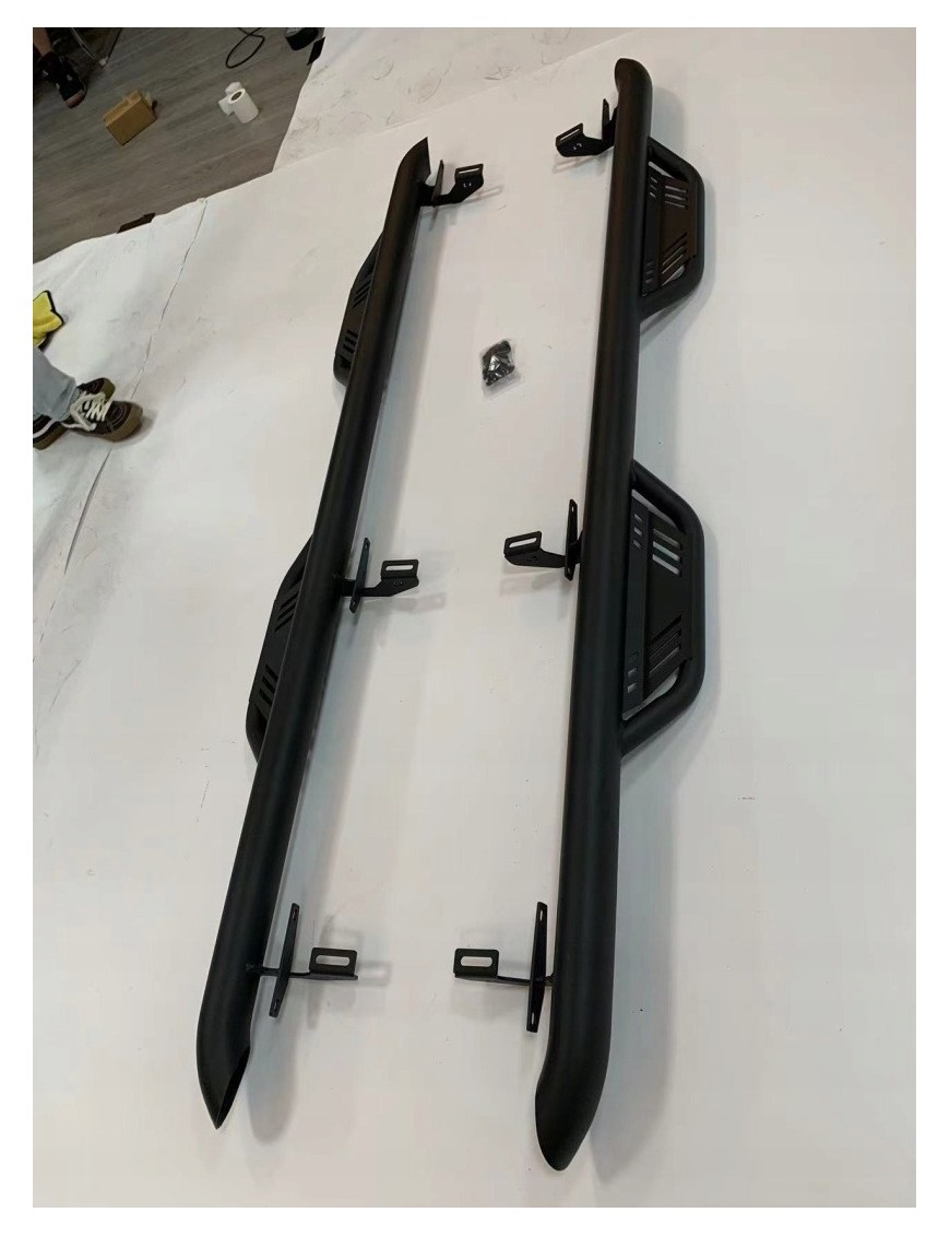 Progi stalowe TopFire Jeep Wrangler JL 2018-2026 — komplet, stal proszkowana