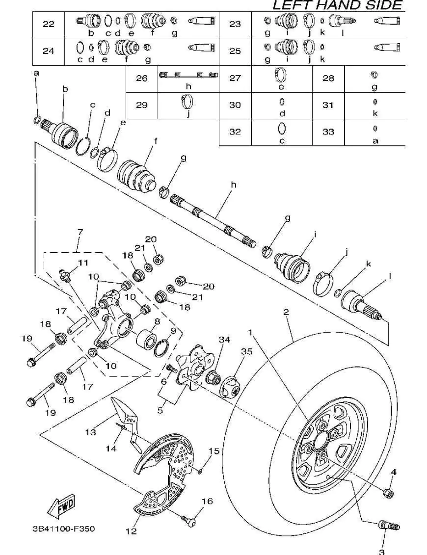 Yamaha 5KM-23448-00-00 sworzeń piasty