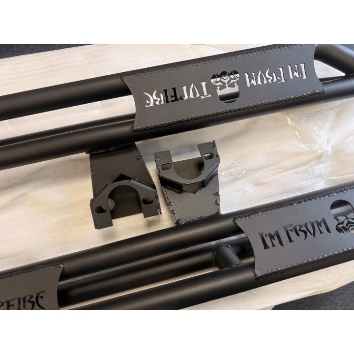 Progi rurowe stalowe TopFire Jeep Wrangler JL 4-drzwiowy 2018-2026