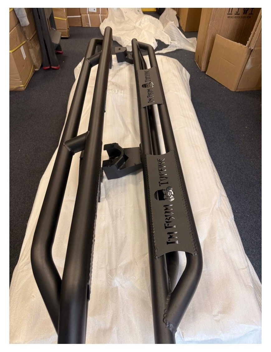 Progi rurowe stalowe TopFire Jeep Wrangler JL 4-drzwiowy 2018-2026