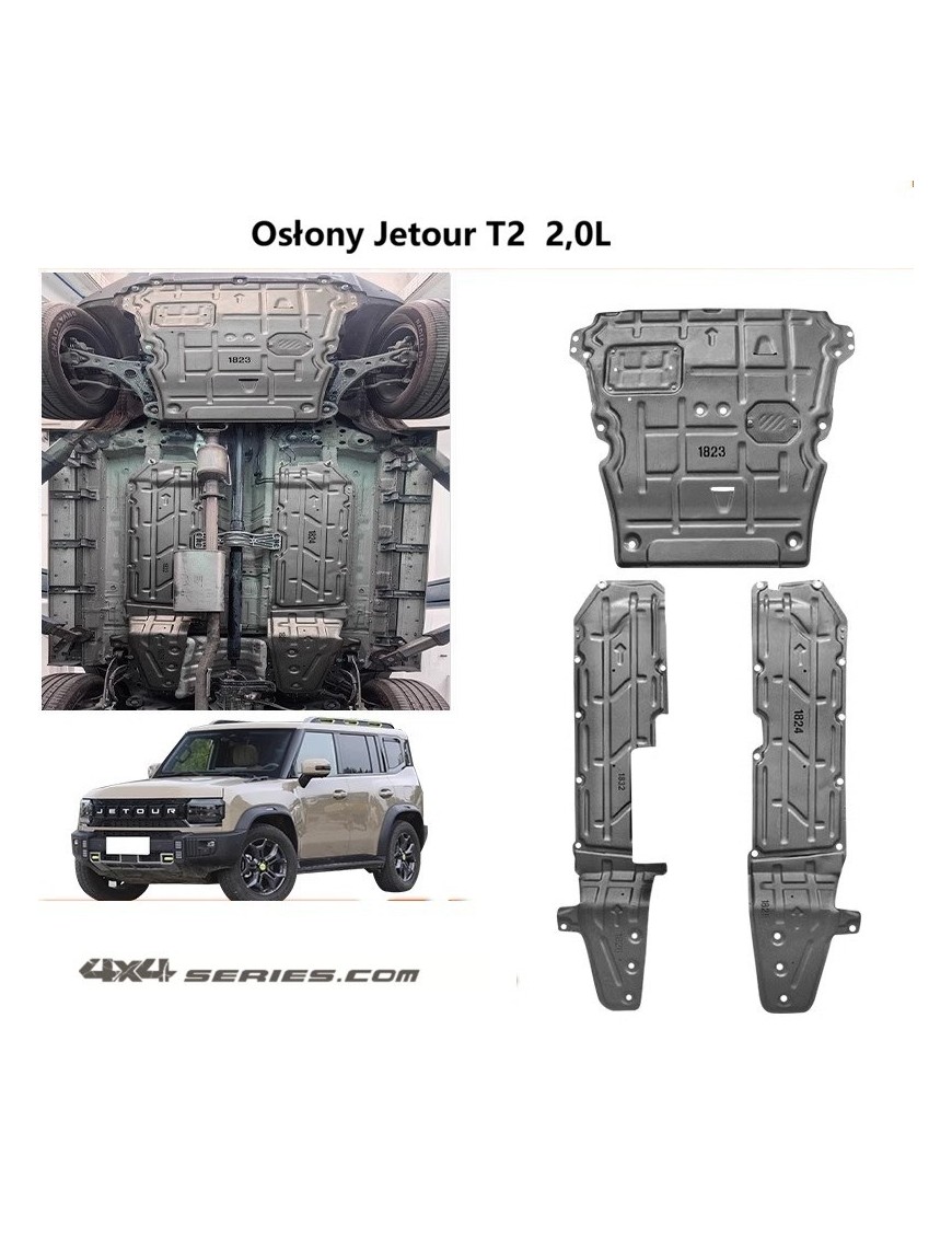 Komplet osłon podwozia Jetour T2 2.0L — 3 elementy