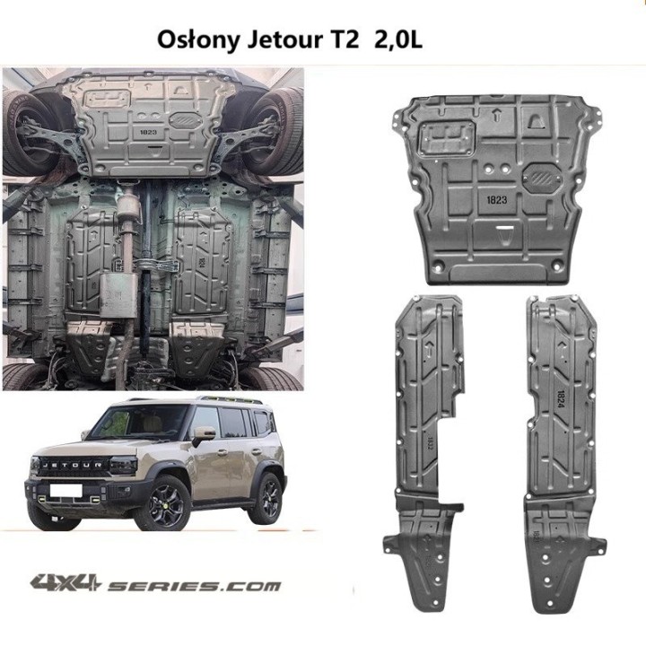 Komplet osłon podwozia Jetour T2 2.0L — 3 elementy