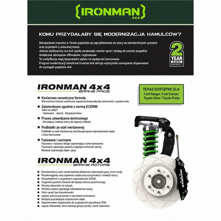 Zestaw wzmocnionych hamulców na przód IRONMAN4X4 STAGE2 — VW Amarok, Ford Everest, Ford Ranger Raptor (IMEBK13) - ujęcie 12