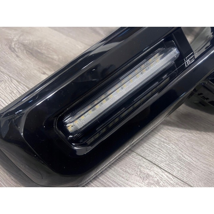 Grill z DRL Ford Ranger T9 2022+ — ABS, czarny połysk, światła dzienne z kierunkowskazem - ujęcie 3