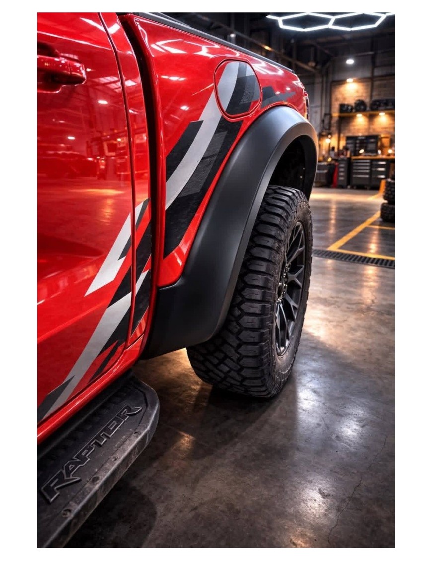 Poszerzenia błotników Ford Ranger Raptor 2023+ — +13 cm na stronę, szary mat