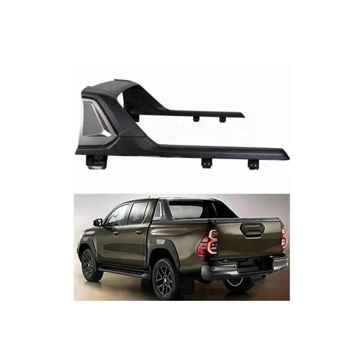 Roll bar paki Toyota Hilux 2016-2024 — ABS, czarny z grafitową wstawką