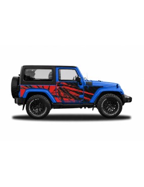 Panele ochronne Jeep Wrangler JK 2D — wzór 23power, montaż na stałe