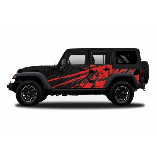 Panele ochronne Jeep Wrangler JKU 4D — wzór 23power, montaż na stałe - ujęcie 2