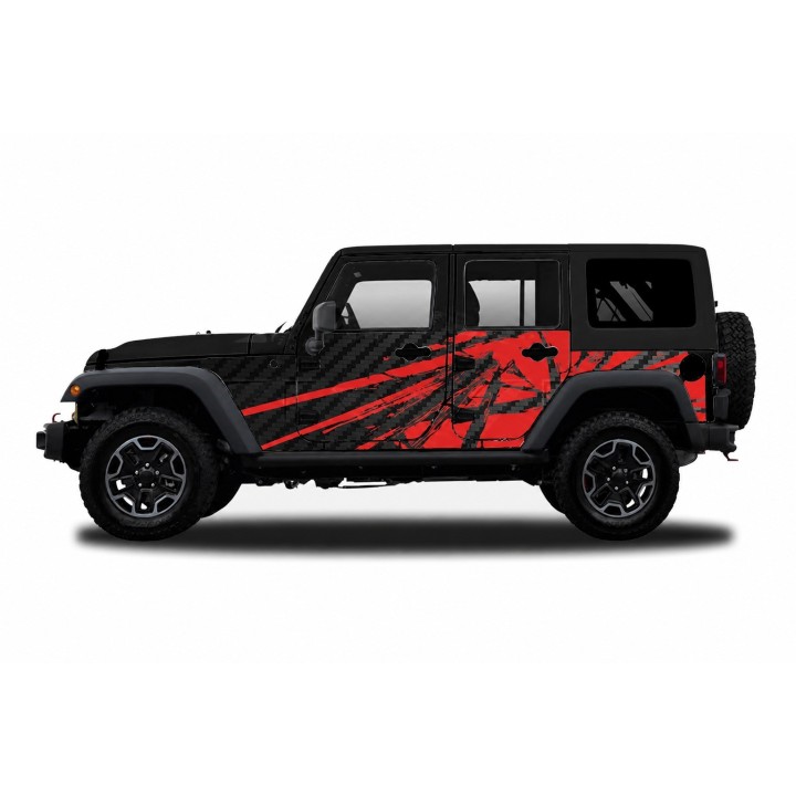 Panele ochronne Jeep Wrangler JKU 4D — wzór 23power, montaż na stałe - ujęcie 2