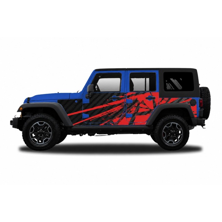 Panele ochronne Jeep Wrangler JKU 4D — wzór 23power, montaż na stałe - ujęcie 3
