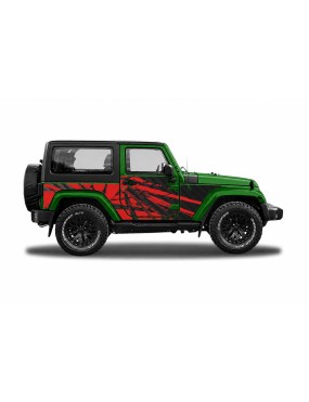 Panele ochronne Jeep Wrangler JK 2D — wzór 23power, montaż na stałe