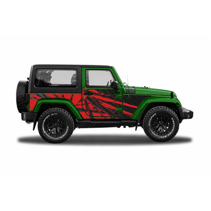 Panele ochronne Jeep Wrangler JK 2D — wzór 23power, montaż na stałe - ujęcie 5