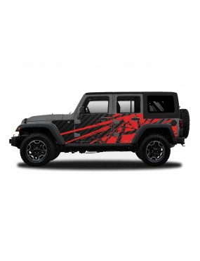 Panele ochronne Jeep Wrangler JKU 4D — wzór 23power, montaż na stałe