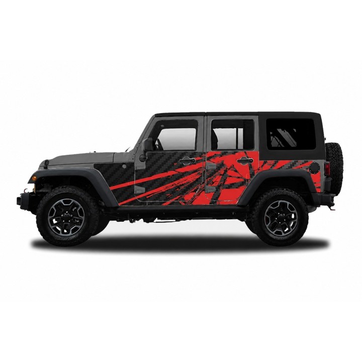 Panele ochronne Jeep Wrangler JKU 4D — wzór 23power, montaż na stałe - ujęcie 5