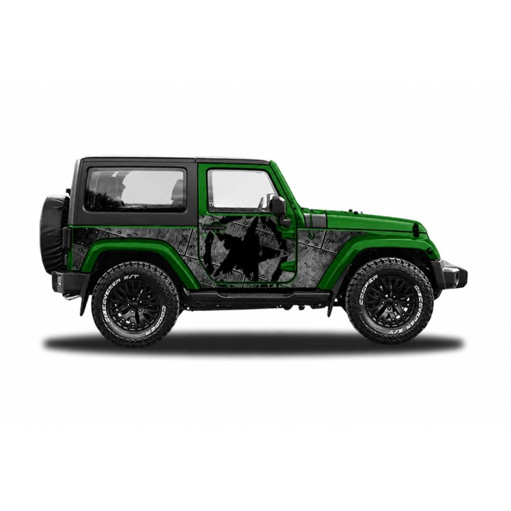 Panele ochronne Jeep Wrangler JK 2D — wzór 29star, montaż na stałe - ujęcie 5