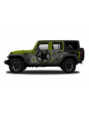 Panele ochronne Jeep Wrangler JKU 4D — wzór 29star, montaż na stałe