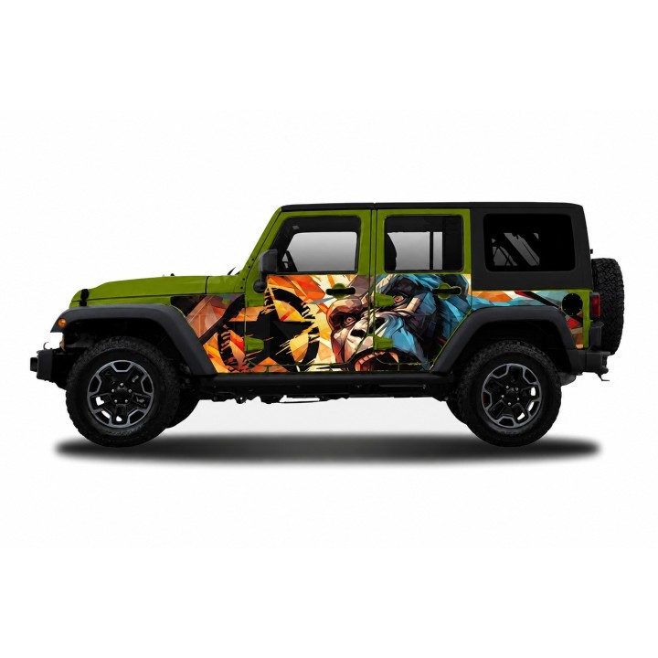 Panele ochronne 45gorilla na stałe – Jeep Wrangler JK Unlimited 4D - ujęcie 4