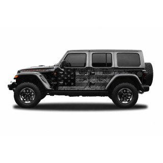 Panele ochronne 4flagUSA na stałe – Jeep Wrangler JL Unlimited 4D - ujęcie 2