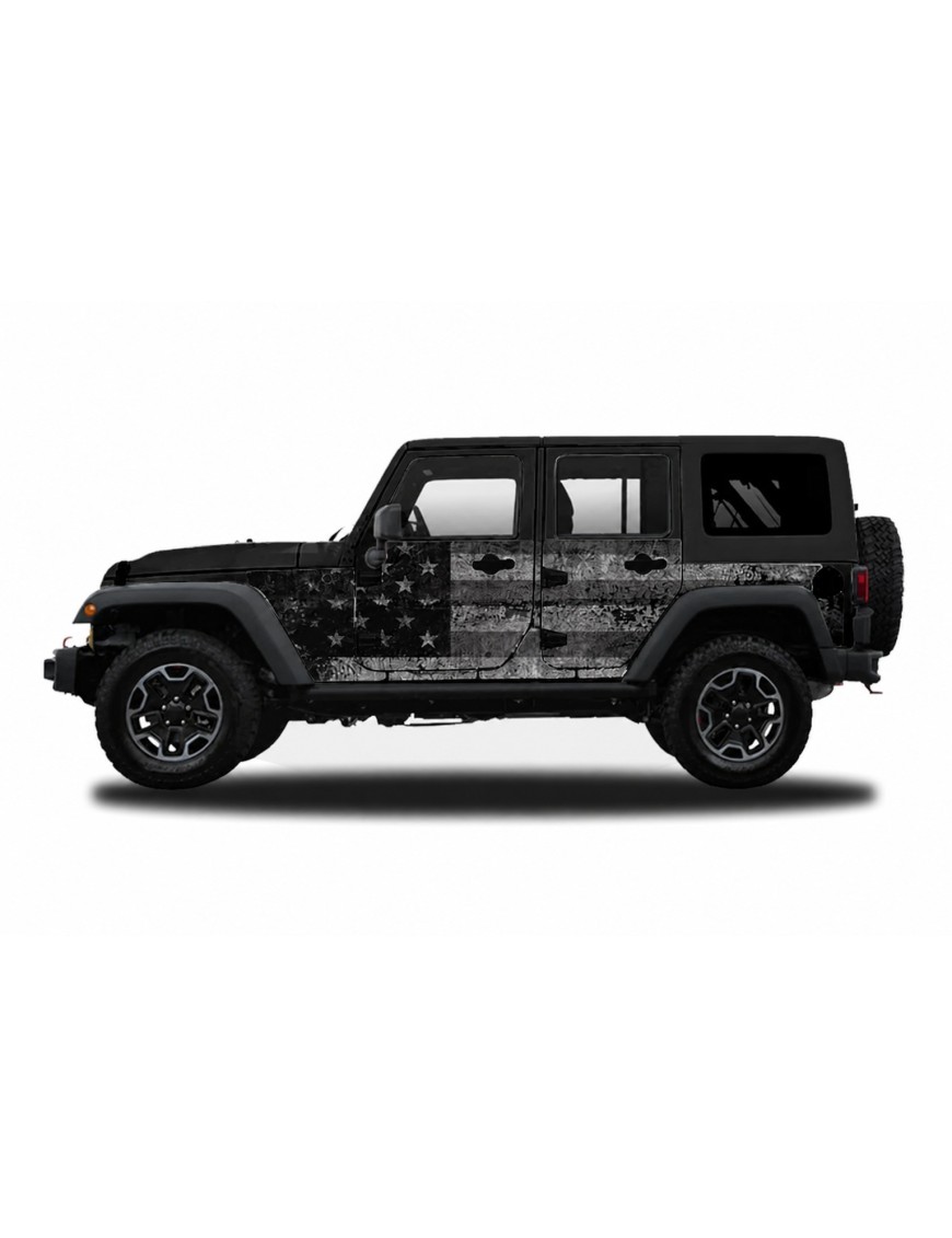 Panele ochronne 4flagUSA na stałe – Jeep Wrangler JK Unlimited 4D