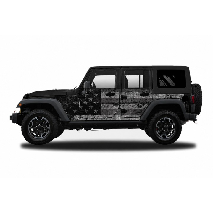 Panele ochronne 4flagUSA na stałe – Jeep Wrangler JK Unlimited 4D - ujęcie 2