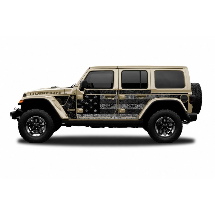 Panele ochronne 4flagUSA na stałe – Jeep Wrangler JL Unlimited 4D - ujęcie 5