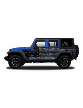 Panele ochronne 4flagUSA na stałe – Jeep Wrangler JK Unlimited 4D
